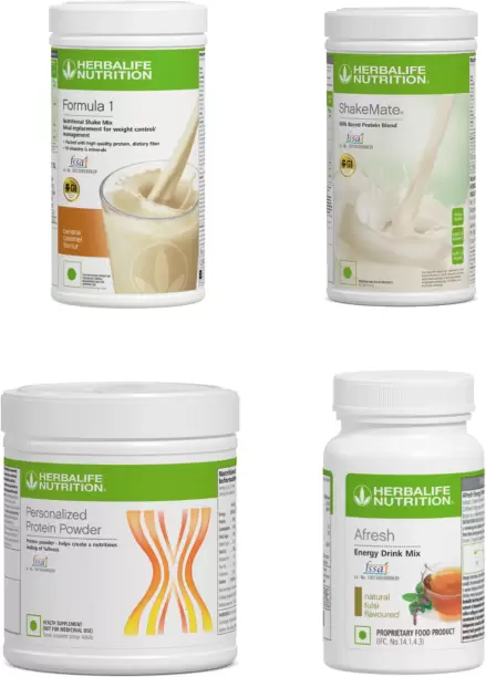 Herbalife Formula 1 Banana - 500g And Shakemate with PP 200 And Afresh Natural Tulsi