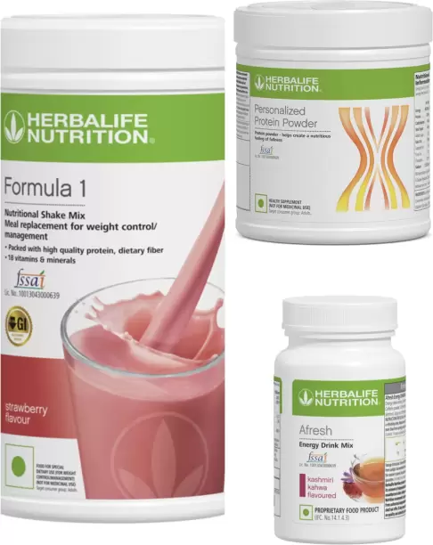 Herbalife Formula 1 Strawberry - 500g with PP 200 And Afresh Kashmiri Kahwa