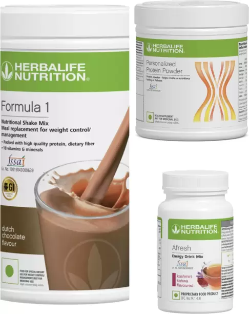 Herbalife Formula 1 Dutch Chocolate With PP 200 And Afresh Kashmiri Kahwa