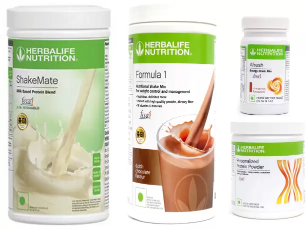 Herbalife Formula 1 Nutrition Shake mix Dutch Chocolate - 500g with Shakemate And PP 200 With Afresh Cinnamon