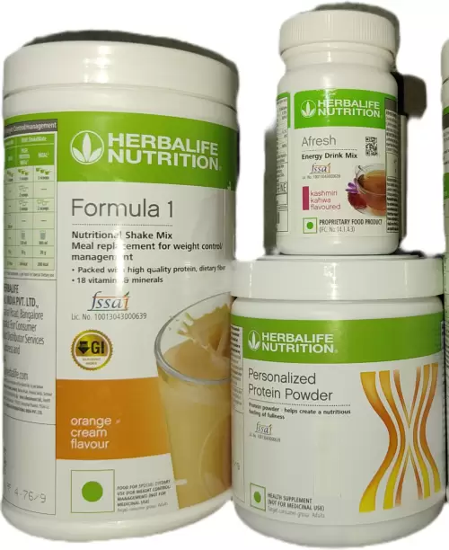 Herbalife Formula 1 Orange Cream - 500gm And PP 200 With Afresh Kashmiri Kahwa
